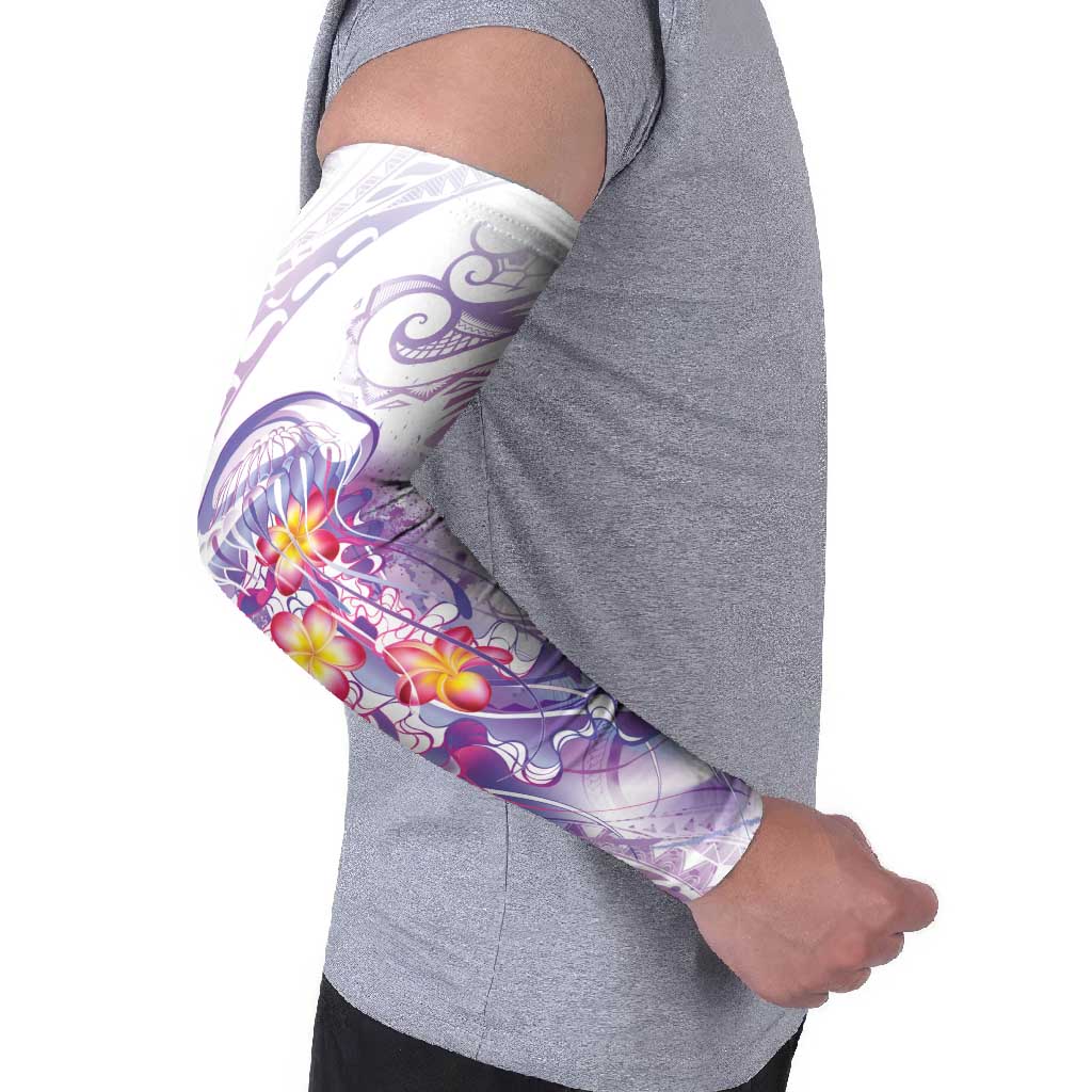 Lavender Polynesian Jellyfish Arm Sleeves Watercolor Glows LT7 - Polynesian Pride