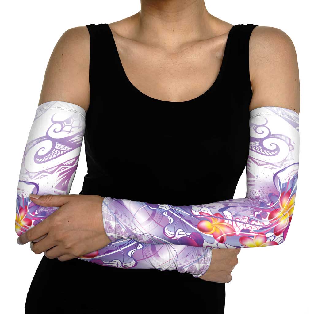 Lavender Polynesian Jellyfish Arm Sleeves Watercolor Glows LT7 - Polynesian Pride