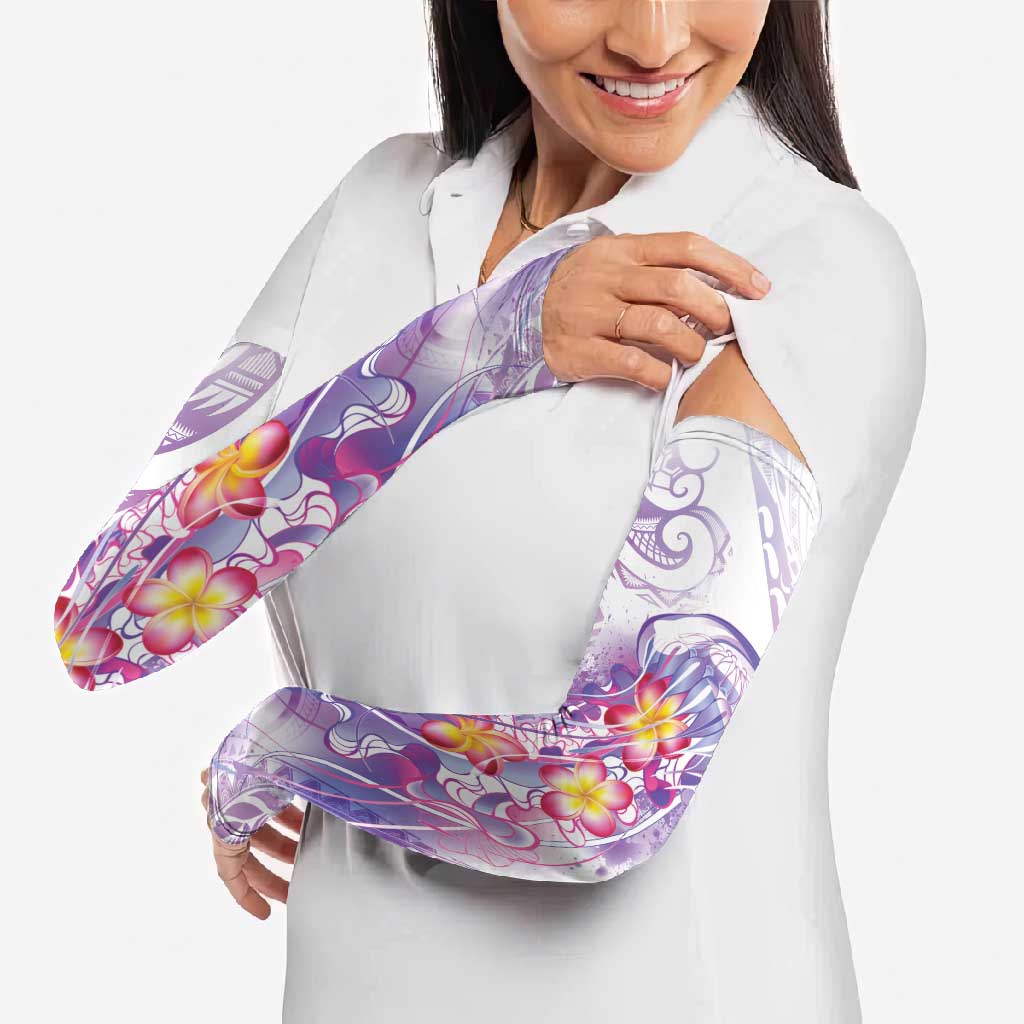 Lavender Polynesian Jellyfish Arm Sleeves Watercolor Glows LT7 - Polynesian Pride