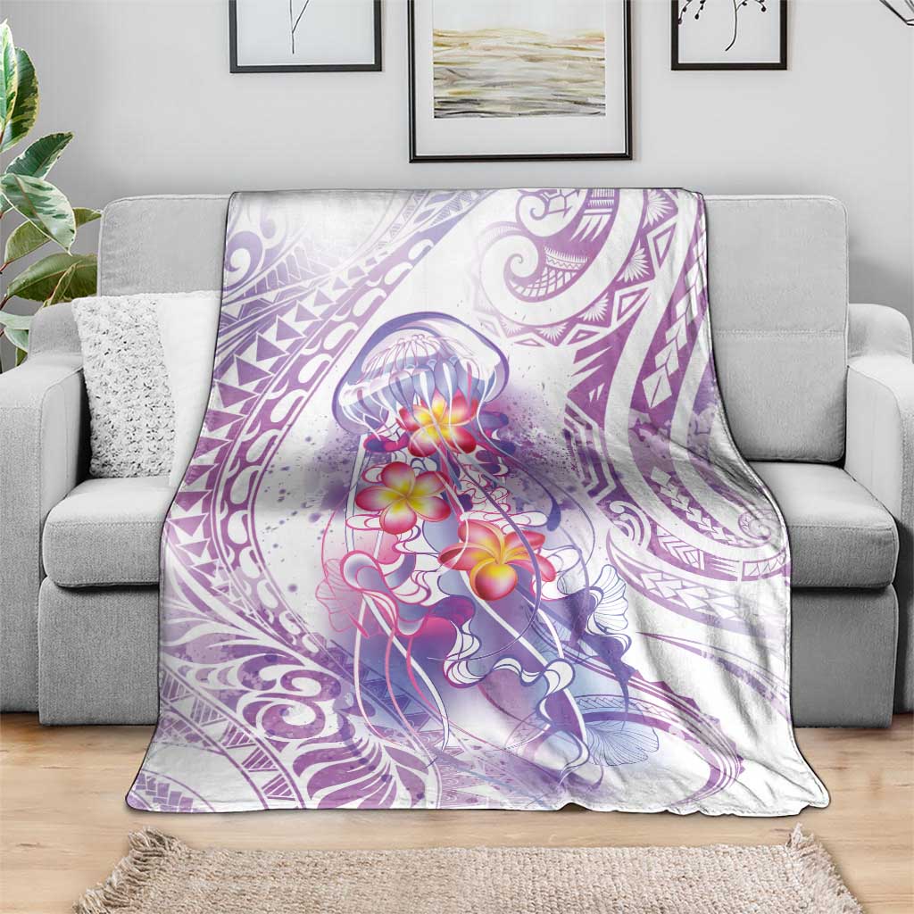 Lavender Polynesian Jellyfish Blanket Watercolor Glows LT7 - Polynesian Pride