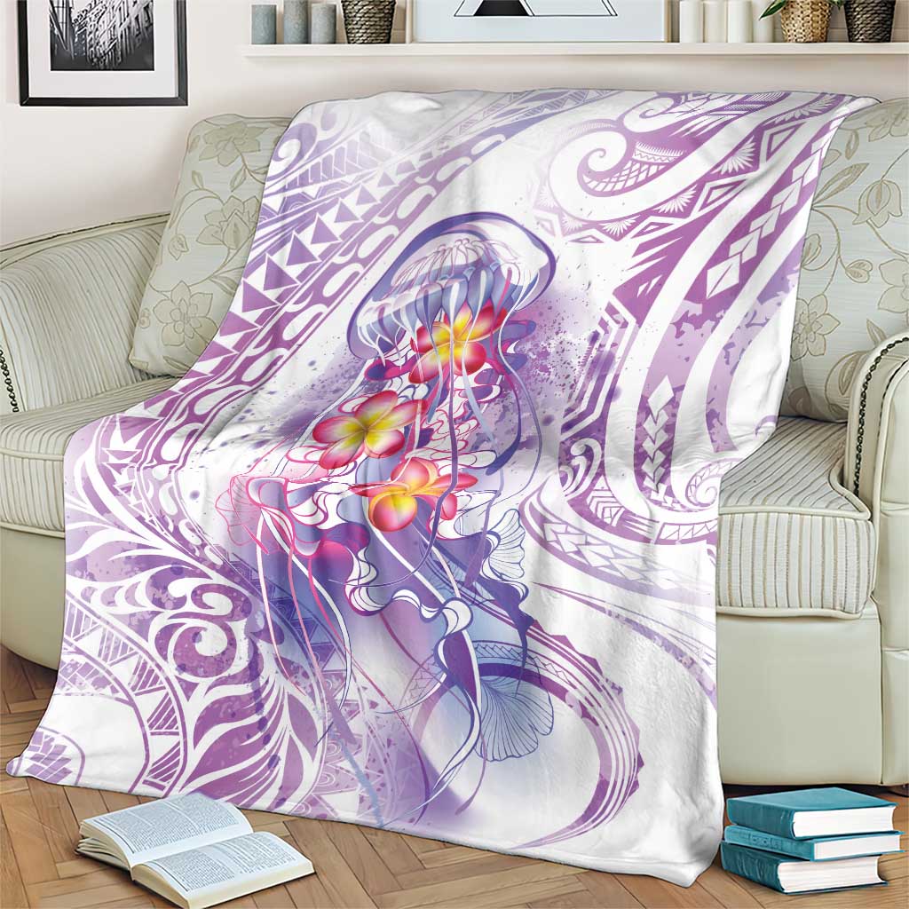 Lavender Polynesian Jellyfish Blanket Watercolor Glows LT7 - Polynesian Pride