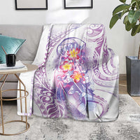 Lavender Polynesian Jellyfish Blanket Watercolor Glows LT7 - Polynesian Pride
