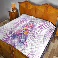 Lavender Polynesian Jellyfish Quilt Watercolor Glows LT7 - Polynesian Pride