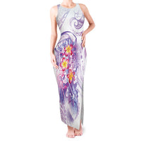 Lavender Polynesian Jellyfish Tank Maxi Dress Watercolor Glows LT7 Women Lavender - Polynesian Pride
