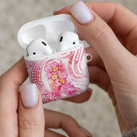 Rose Pink Polynesian Jellyfish AirPods Case Watercolor Glows LT7 - Polynesian Pride