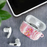 Rose Pink Polynesian Jellyfish AirPods Case Watercolor Glows LT7 - Polynesian Pride