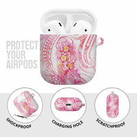 Rose Pink Polynesian Jellyfish AirPods Case Watercolor Glows LT7 - Polynesian Pride