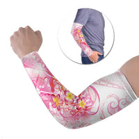 Rose Pink Polynesian Jellyfish Arm Sleeves Watercolor Glows LT7 Set of 2 Rose Pink - Polynesian Pride