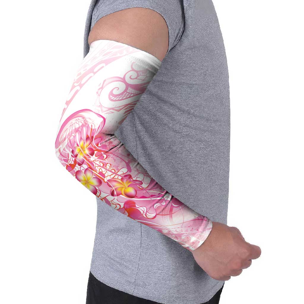 Rose Pink Polynesian Jellyfish Arm Sleeves Watercolor Glows LT7 - Polynesian Pride