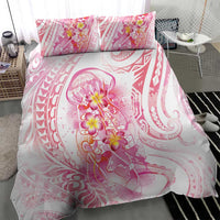 Rose Pink Polynesian Jellyfish Bedding Set Watercolor Glows LT7 - Polynesian Pride