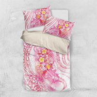 Rose Pink Polynesian Jellyfish Bedding Set Watercolor Glows LT7 US Twin 172cm x 218cm Rose Pink - Polynesian Pride