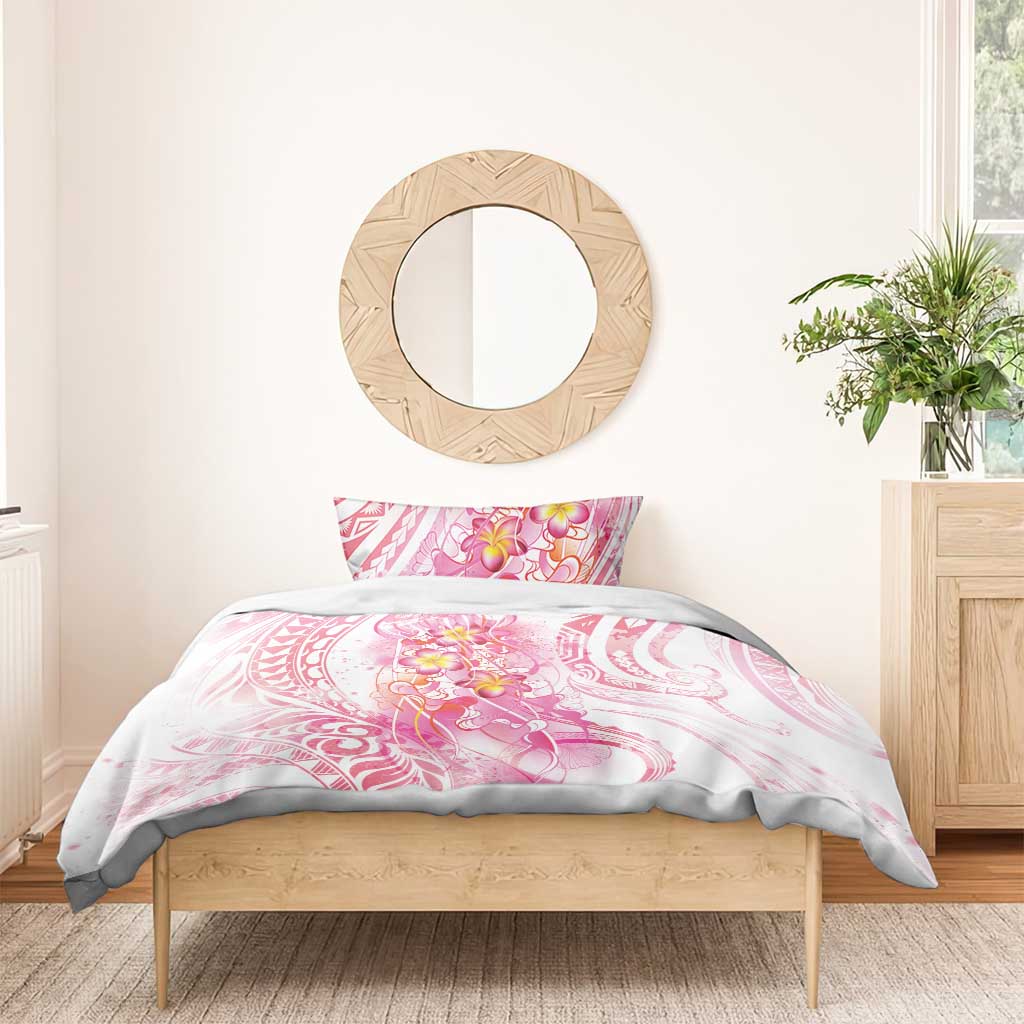 Rose Pink Polynesian Jellyfish Bedding Set Watercolor Glows LT7 - Polynesian Pride