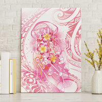 Rose Pink Polynesian Jellyfish Canvas Wall Art Watercolor Glows LT7 Without Frame Rose Pink - Polynesian Pride