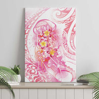 Rose Pink Polynesian Jellyfish Canvas Wall Art Watercolor Glows LT7 - Polynesian Pride