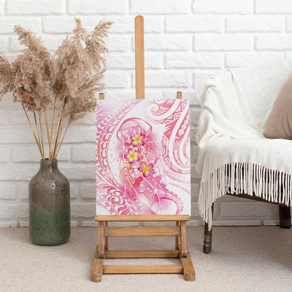 Rose Pink Polynesian Jellyfish Canvas Wall Art Watercolor Glows LT7 - Polynesian Pride