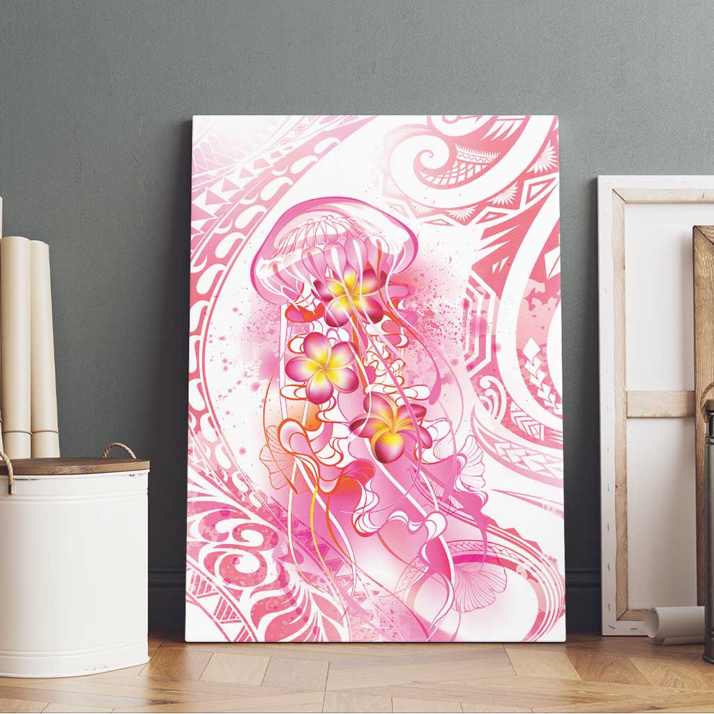 Rose Pink Polynesian Jellyfish Canvas Wall Art Watercolor Glows LT7 - Polynesian Pride