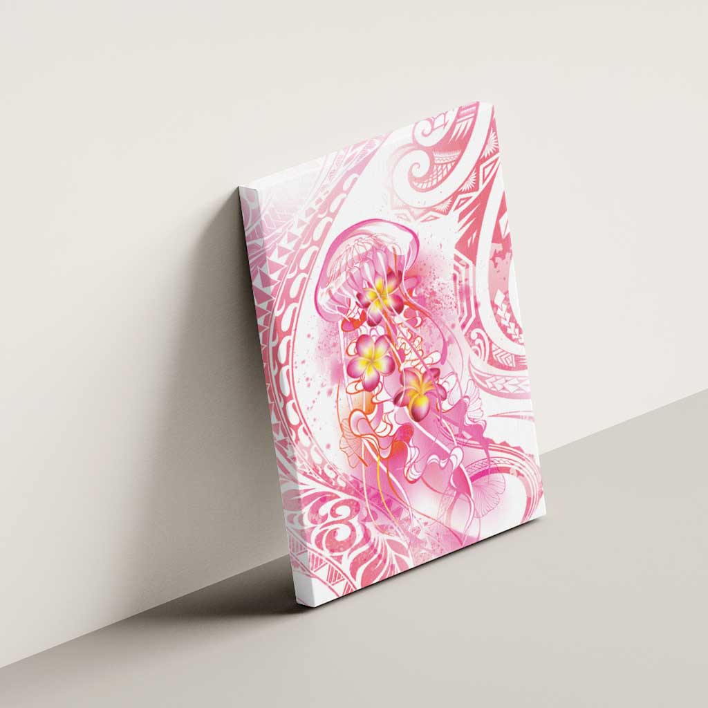 Rose Pink Polynesian Jellyfish Canvas Wall Art Watercolor Glows LT7 - Polynesian Pride
