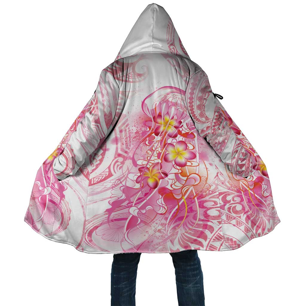 Rose Pink Polynesian Jellyfish Cloak Watercolor Glows LT7 Unisex Rose Pink - Polynesian Pride