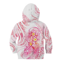Rose Pink Polynesian Jellyfish Kid Hoodie Watercolor Glows LT7 - Polynesian Pride