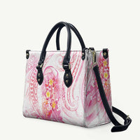Rose Pink Polynesian Jellyfish Leather Bag Watercolor Glows LT7 Rose Pink - Polynesian Pride