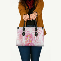 Rose Pink Polynesian Jellyfish Leather Bag Watercolor Glows LT7 - Polynesian Pride
