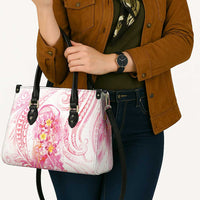 Rose Pink Polynesian Jellyfish Leather Bag Watercolor Glows LT7 - Polynesian Pride