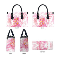 Rose Pink Polynesian Jellyfish Leather Bag Watercolor Glows LT7 - Polynesian Pride