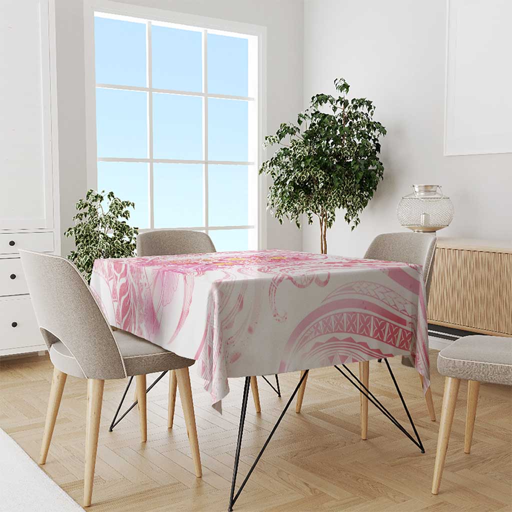 Rose Pink Polynesian Jellyfish Tablecloth Watercolor Glows LT7 - Polynesian Pride