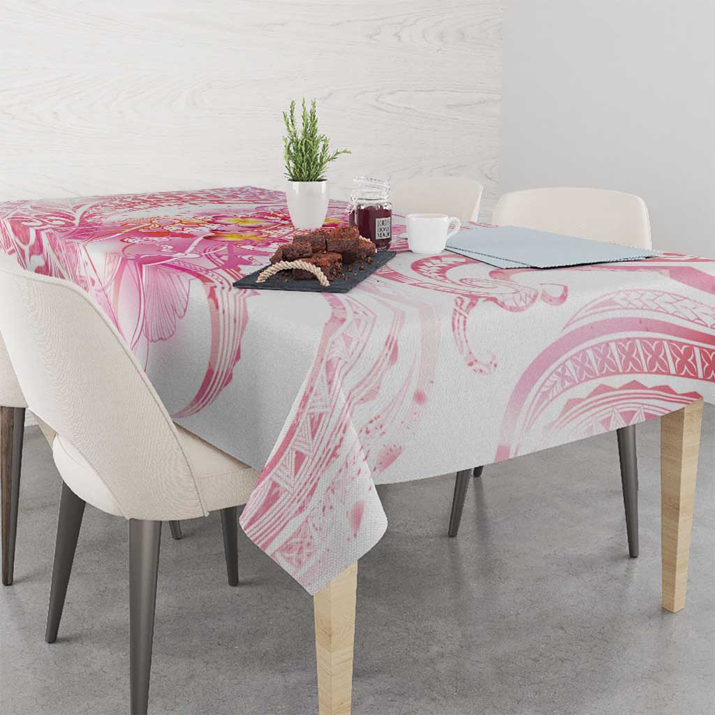 Rose Pink Polynesian Jellyfish Tablecloth Watercolor Glows LT7 - Polynesian Pride