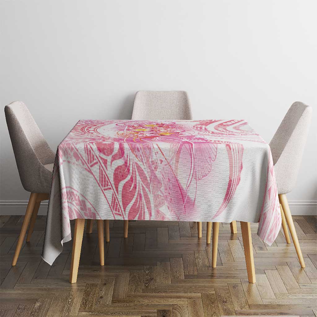Rose Pink Polynesian Jellyfish Tablecloth Watercolor Glows LT7 - Polynesian Pride