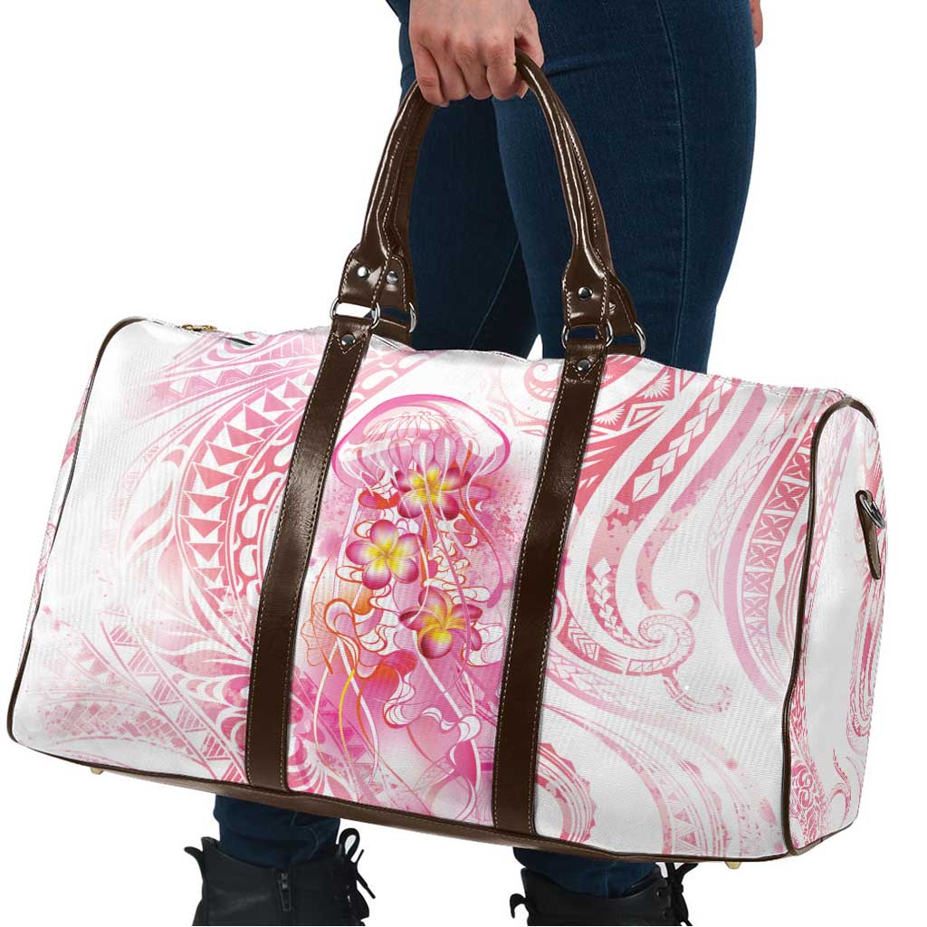 Rose Pink Polynesian Jellyfish Travel Bag Watercolor Glows LT7 - Polynesian Pride