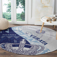 Queen Victoria School Fiji Vulinitu Verata House Round Carpet Masi Tapa LT7 - Polynesian Pride