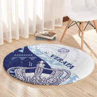 Queen Victoria School Fiji Vulinitu Verata House Round Carpet Masi Tapa LT7 - Polynesian Pride