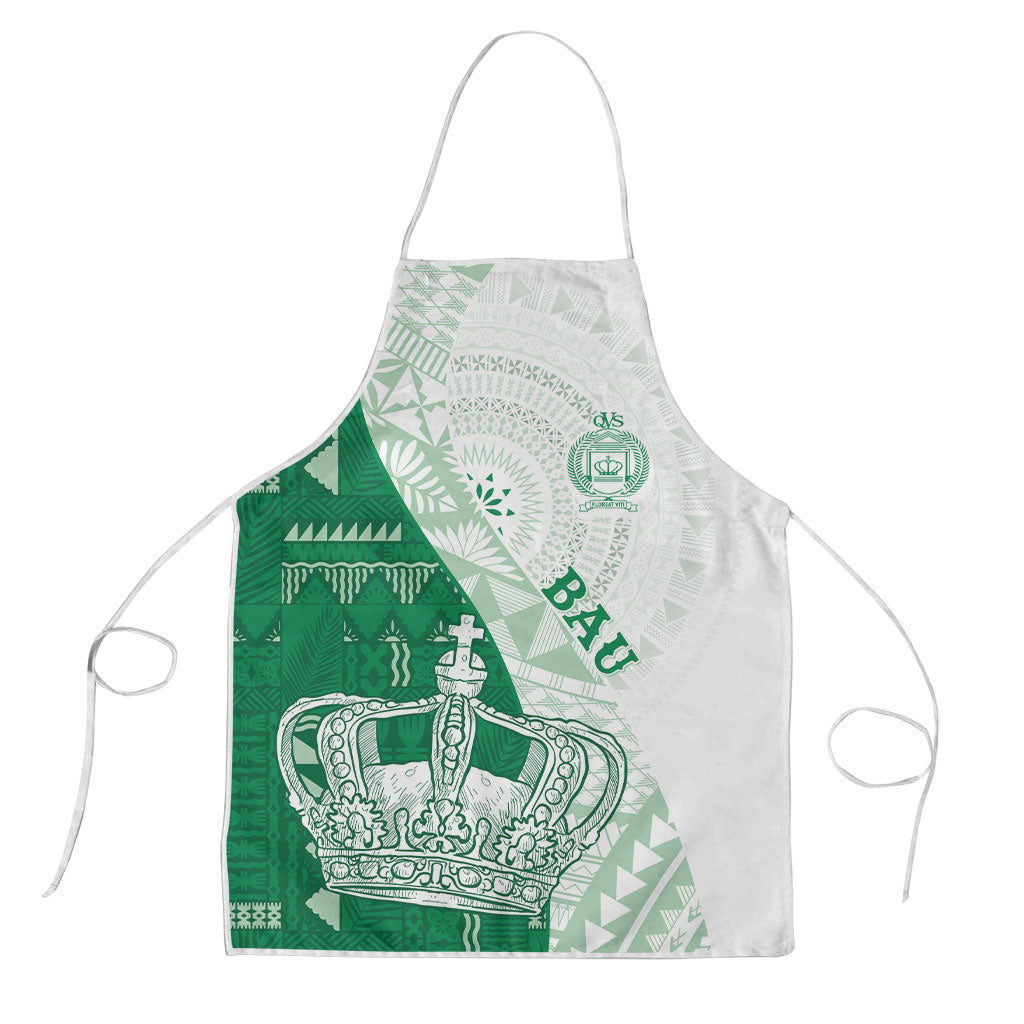Queen Victoria School Fiji Vulinitu Bau House Apron Masi Tapa LT7 Green - Polynesian Pride