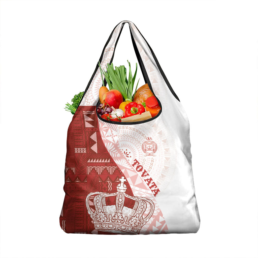 Queen Victoria School Fiji Vulinitu Tovata House Grocery Bag Masi Tapa LT7 1-pack One Size Red - Polynesian Pride