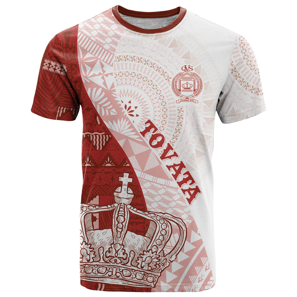 Queen Victoria School Fiji Vulinitu Tovata House T Shirt Masi Tapa LT7 Red - Polynesian Pride