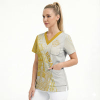Queen Victoria School Fiji Vulinitu Rewa House Scrub Top Masi Tapa LT7 - Polynesian Pride