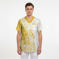 Queen Victoria School Fiji Vulinitu Rewa House Scrub Top Masi Tapa LT7 - Polynesian Pride