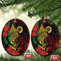 Vanuatu Meri Krismas Ceramic Ornament Conch Shell Tribal Art LT7 Oval Art - Polynesian Pride