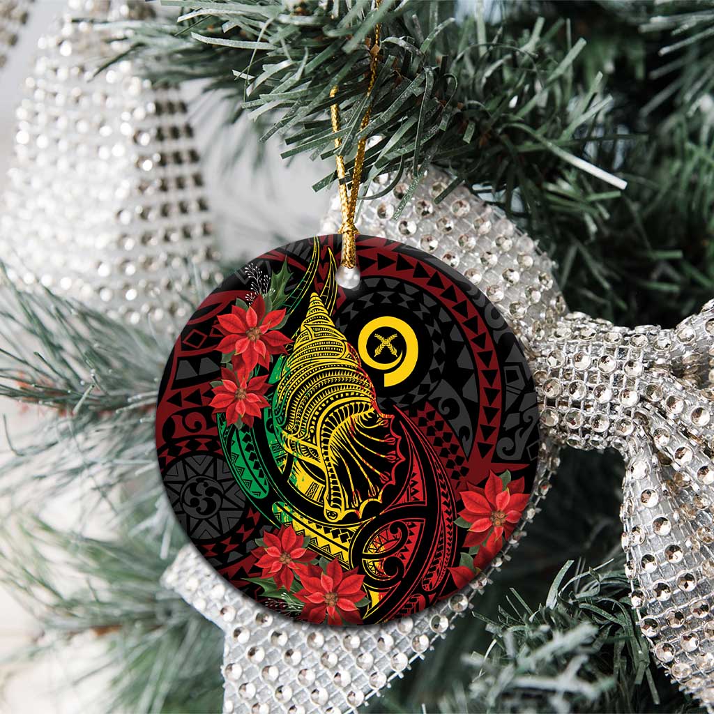 Vanuatu Meri Krismas Ceramic Ornament Conch Shell Tribal Art LT7 - Polynesian Pride