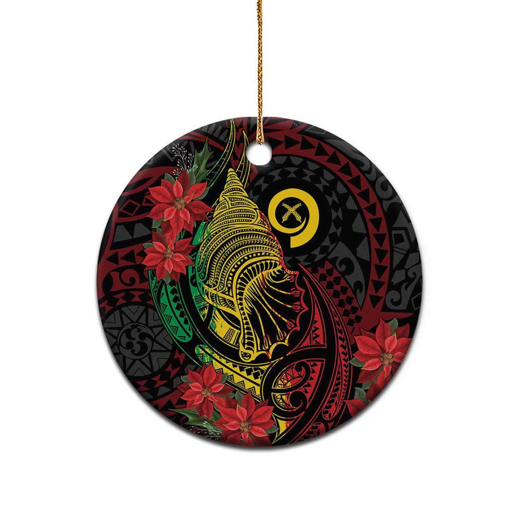 Vanuatu Meri Krismas Ceramic Ornament Conch Shell Tribal Art LT7 - Polynesian Pride