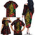 Vanuatu Meri Krismas Family Matching Off The Shoulder Long Sleeve Dress and Hawaiian Shirt Conch Shell Tribal Art