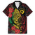 Vanuatu Meri Krismas Family Matching Off The Shoulder Long Sleeve Dress and Hawaiian Shirt Conch Shell Tribal Art