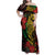 Vanuatu Meri Krismas Family Matching Off Shoulder Maxi Dress and Hawaiian Shirt Conch Shell Tribal Art