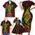 Vanuatu Meri Krismas Family Matching Short Sleeve Bodycon Dress and Hawaiian Shirt Conch Shell Tribal Art