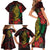 Vanuatu Meri Krismas Family Matching Short Sleeve Bodycon Dress and Hawaiian Shirt Conch Shell Tribal Art