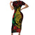 Vanuatu Meri Krismas Family Matching Short Sleeve Bodycon Dress and Hawaiian Shirt Conch Shell Tribal Art