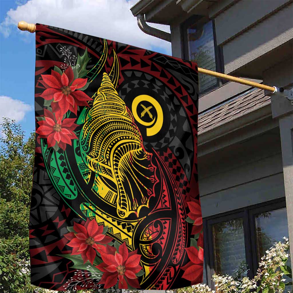 Vanuatu Meri Krismas Garden Flag Conch Shell Tribal Art LT7 - Polynesian Pride
