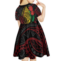 Vanuatu Meri Krismas Kid Short Sleeve Dress Conch Shell Tribal Art LT7 - Polynesian Pride