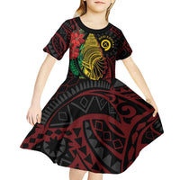 Vanuatu Meri Krismas Kid Short Sleeve Dress Conch Shell Tribal Art LT7 - Polynesian Pride